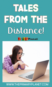 Tales from the Distance: Image of woman on the computer.