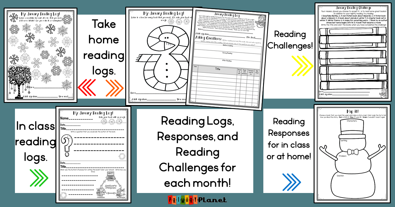 A blog post about Reading Homework.  Looking to improve your student's reading comprehension and help them meet their reading goals?  This post has ideas about ways to help your students improve their reading with or without reading homework.  It includes information about fun reading logs! Includes in-class reading logs that are cute, independent, and simple.  Take-home reading logs with a response, parent signature, and rating.  These come in nightly, weekly, and monthly formats! #reading