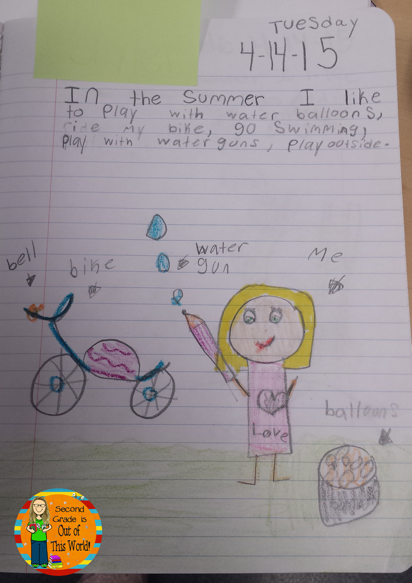 Class writing journal example class writing journals in action