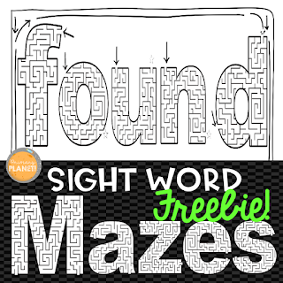 Practicing sight words using sight word mazes! Fun Freebie! These are a fun way for your kiddos to practice their sight words!
