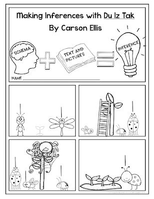 Making Inferences with Du Iz Tak by Carson Ellis with a comic book freebie!