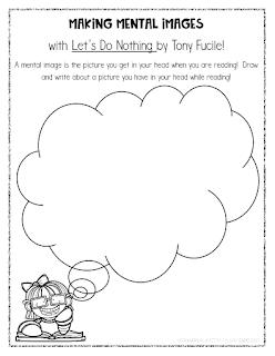 Freebie!  Mentor Text for Making Mental Images : Let's Do Nothing by Tony Fucile!