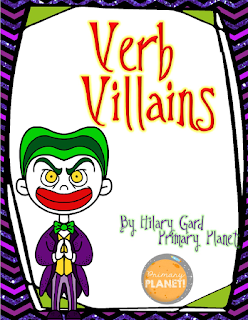 Verb Unit, teaching verbs, verb posters, verb activities, verb worksheets