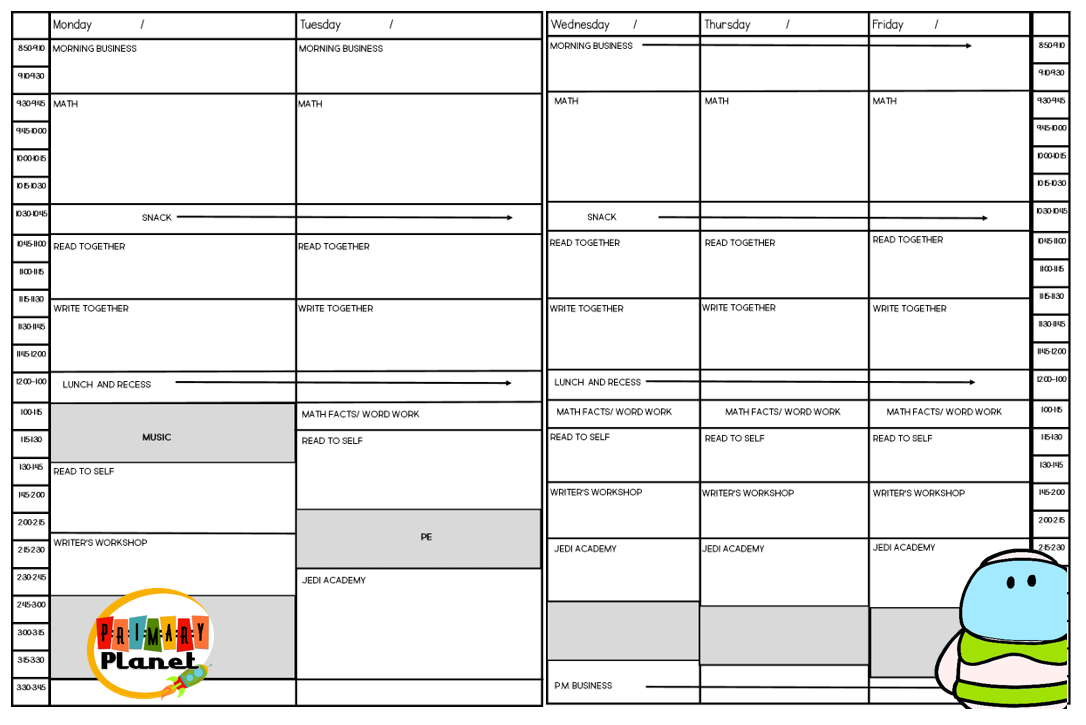 Blog Mini-Series!  Getting Ready for Back to School: Down to the Wire! with a lesson plan template freebie!